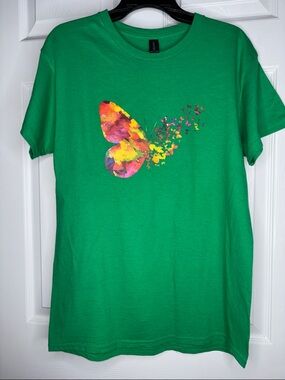 Gildan Bright Green Heavy Cotton Crewneck Tee